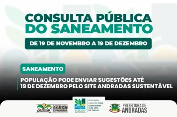 Prefeitura abre participação popular para decidir avanços no saneamento