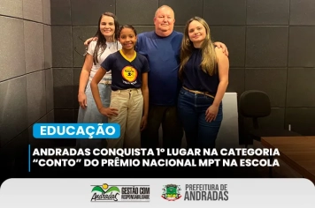 Educação de Andradas conquista mais um prêmio nacional