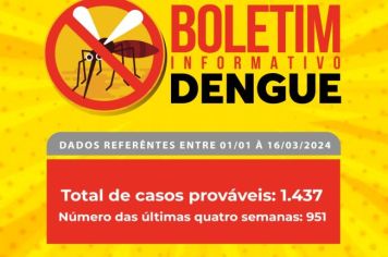 DENGUE AVANÇA EM ANDRADAS E JÁ SÃO QUASE 1.500 CASOS PROVÁVEIS DA DOENÇA