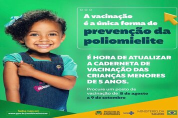 ANDRADAS PROMOVE CAMPANHA DE VACINAÇÃO CONTRA POLIOMIELITE