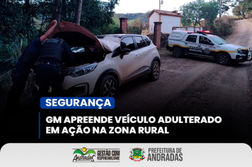 GM apreende veículo adulterado na zona rural