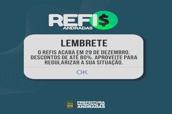 REFIS 2021: CONTRIBUINTES TEM ATÉ O DIA 29 DE DEZEMBRO PARA REGULARIZAREM SEUS DÉBITOS JUNTO À PREFEITURA COM DESCONTOS DE ATÉ 80%