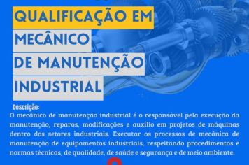 PREFEITURA DE ANDRADAS PROMOVE CURSO DE QUALIFICAÇÃO EM MECÂNICO DE MANUTENÇÃO INDUSTRIAL