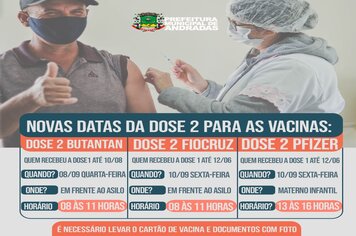 ATENÇÃO! SEGUNDA DOSE DA VACINA CONTRA A COVID-19!