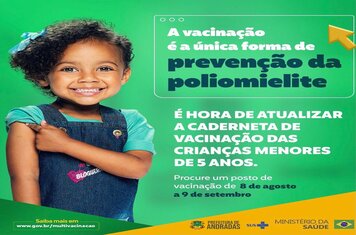 ANDRADAS PROMOVE CAMPANHA DE VACINAÇÃO CONTRA POLIOMIELITE