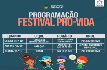 PROJETO PRÓ-VIDA PROMOVE FESTIVAL DE MODALIDADES ESPORTIVAS