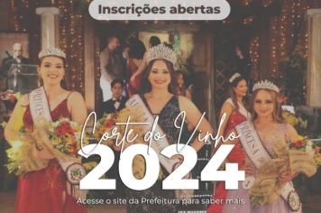 PREEFEITURA DE ANDRADAS PRORROGA O PRAZO DAS INSCRIÇÕES PARA O CONCURSO DE ESCOLHA DA RAINHA E PRINCESAS DA 57ª FESTA DO VINHO ATÉ O DIA 06 DE MAIO