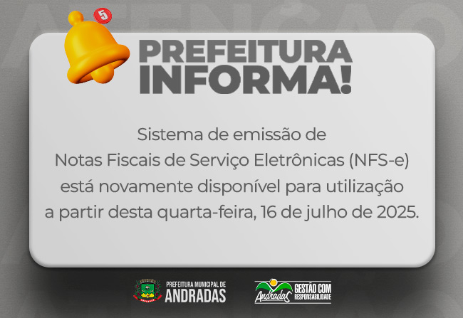 Emissão de NFS-e está ativo
