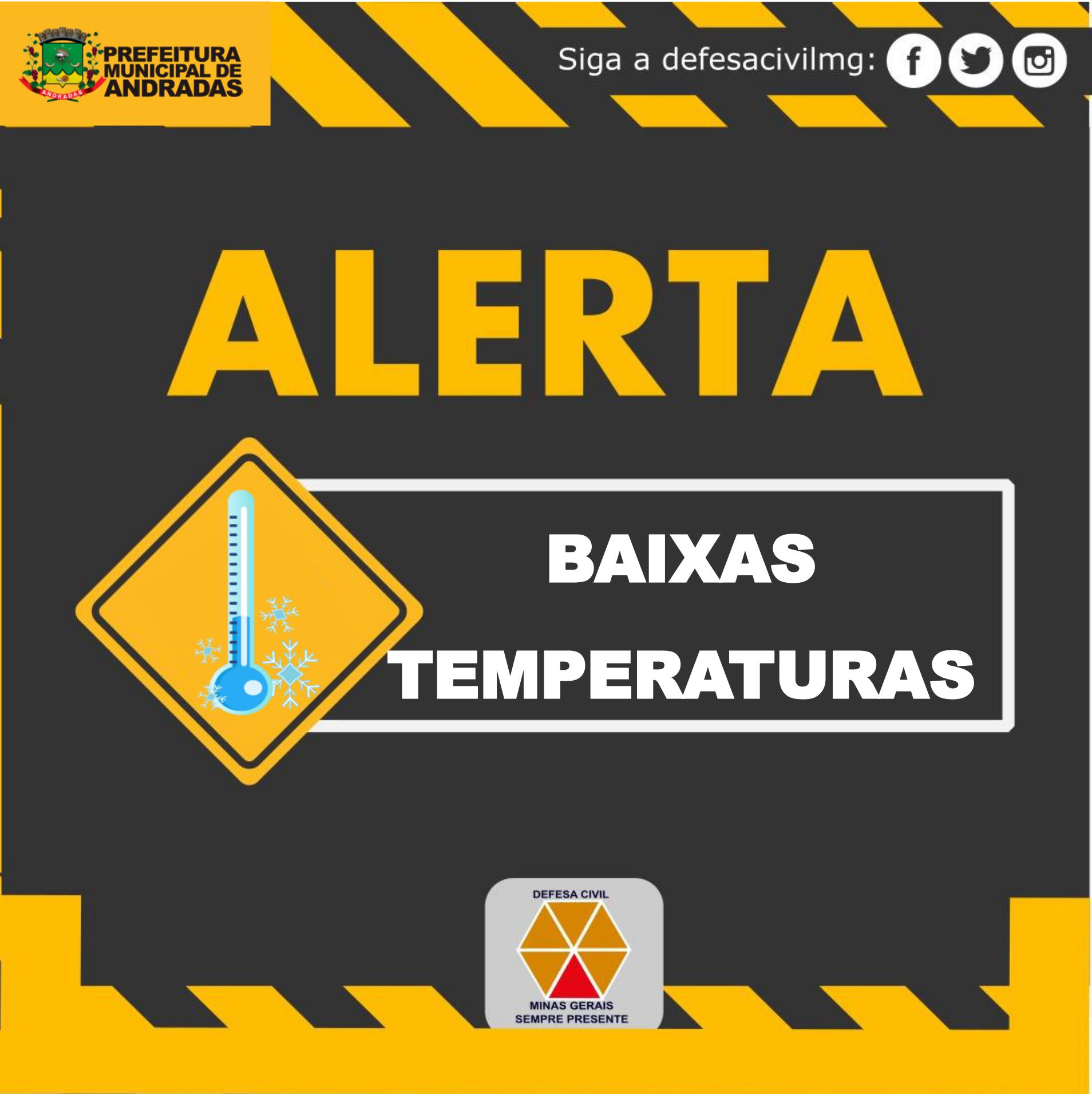 DEFESA CIVIL DE ANDRADAS INFORMA: FINAL DE SEMANA DEVE SER DE QUEDA NA TEMPERATURA!