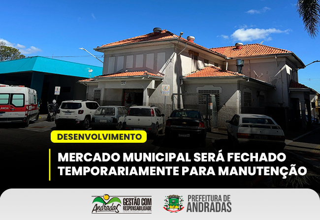 Mercado Municipal em manutenção