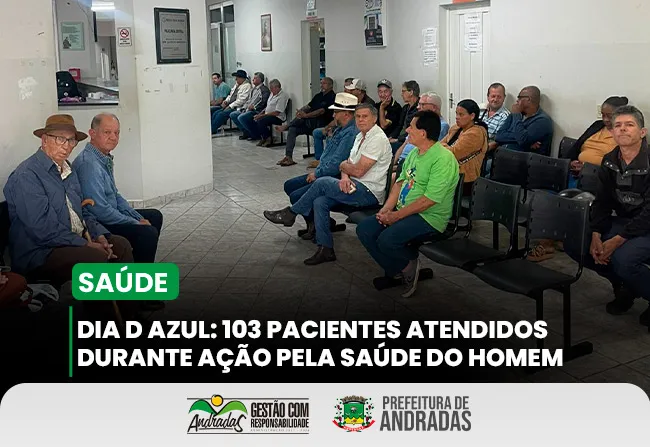 Dia D Azul mobiliza Andradas pela saúde do homem