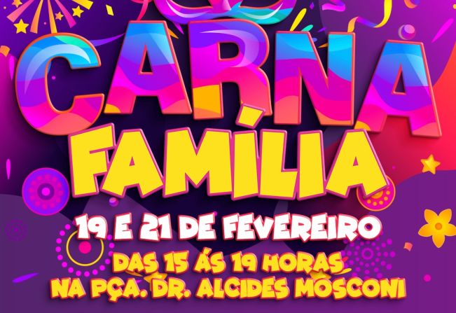 PREFEITURA DE ANDRADAS DIVULGA A PROGRAMAÇÃO DO CARNA FAMÍLIA 