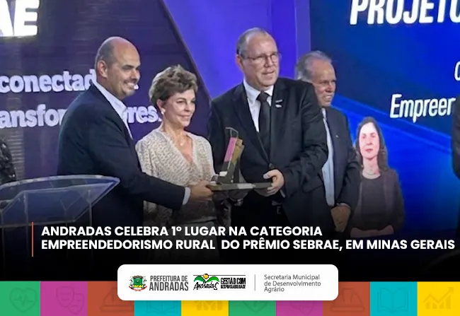 Andradas conquista 1º lugar no Prêmio Sebrae Prefeitura Empreendedora com projeto inovador na cafeicultura