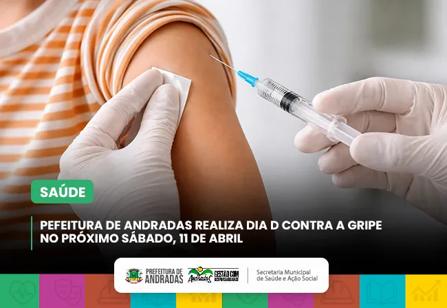 Sábado, 11 de abruil, é dia Dia D de vacinação contra gripe