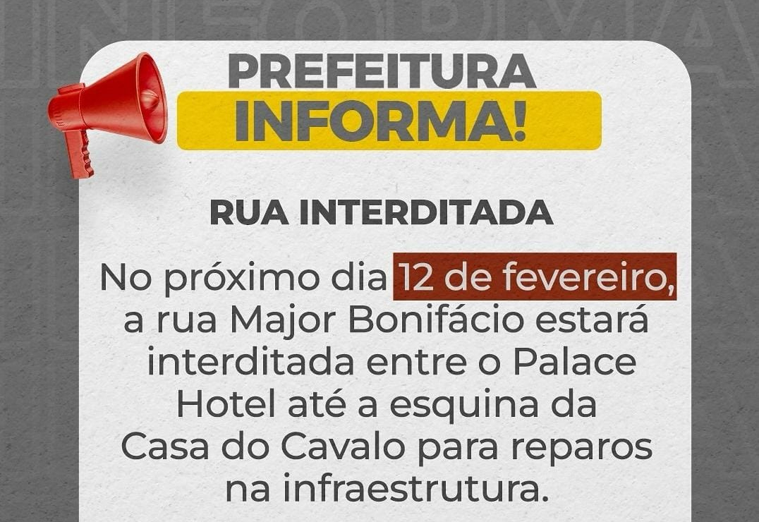 Trecho interditado