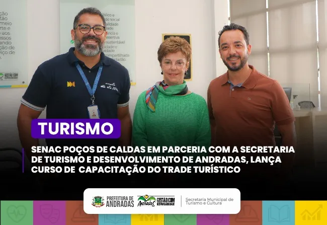 Turismo em alta: curso gratuito capacita jovens e futuros profissionais em Andradas