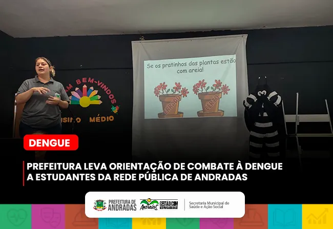 Ação de conscientização contra a dengue mobiliza 240 alunos da rede pública de ensino