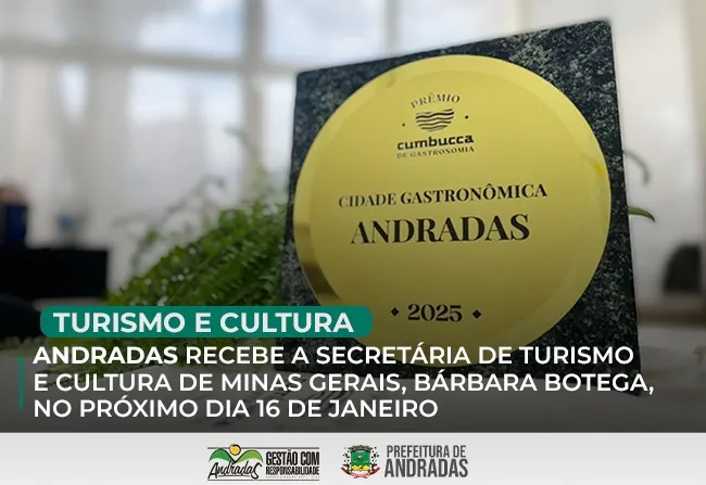Andradas se prepara para ações do título de Cidade Gastronômica 2026