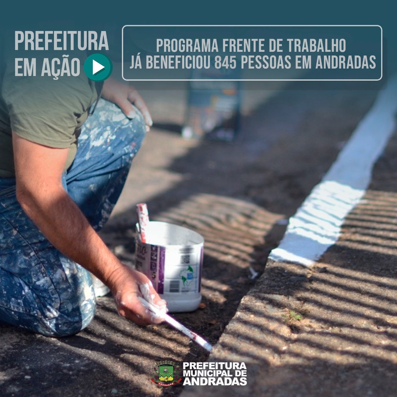 FRENTE DE TRABALHO: PROGRAMA REATIVADO PELA PREFEITURA JÁ BENEFICIOU 845 PESSOAS EM ANDRADAS