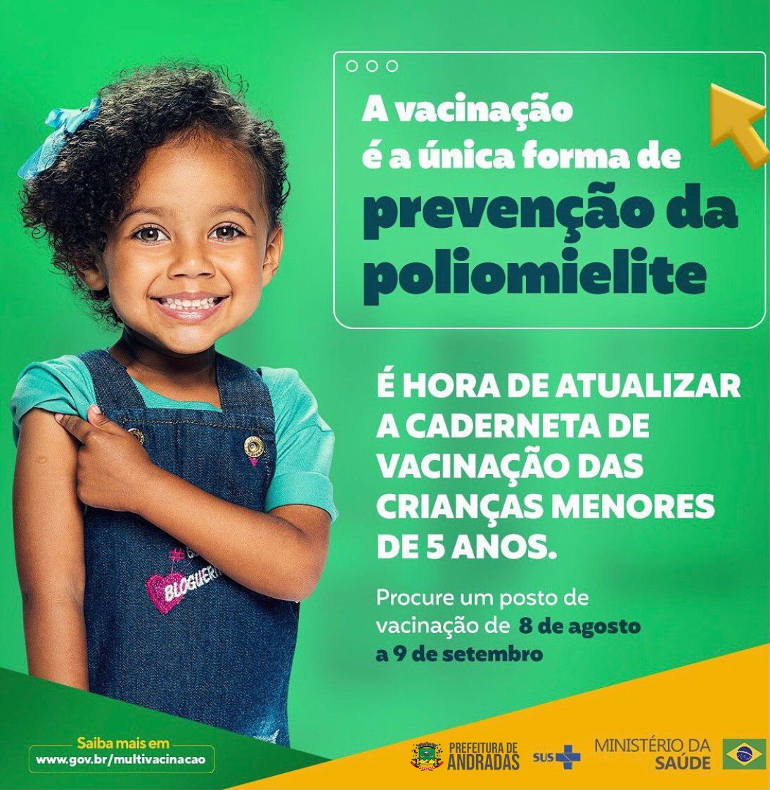 ANDRADAS PROMOVE CAMPANHA DE VACINAÇÃO CONTRA POLIOMIELITE
