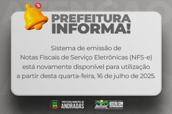 Emissão de NFS-e está ativo