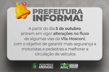 Prefeitura informa mudanças no trânsito na Vila Mosconi