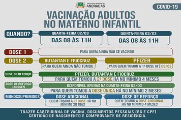 PREFEITURA DE ANDRADAS DÁ CONTINUIDADE À VACINAÇÃO CONTRA A COVID-19 NA PRÓXIMA SEMANA