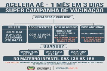 PREFEITURA DE ANDRADAS PROMOVE MUTIRÃO DA VACINAÇÃO CONTRA A COVID-19 ESSA SEMANA