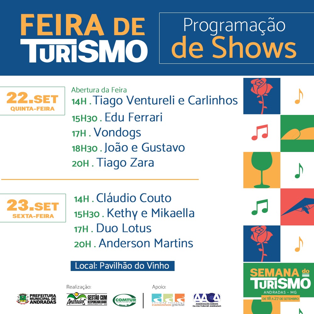 FEIRA DE TURISMO DE ANDRADAS E REGIÃO TEM INÍCIO