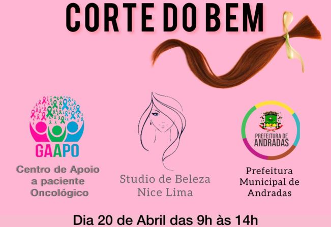 PREFEITURA DE ANDRADAS E STUDIO DE BELEZA NICE LIMA PROMOVEM AÇÃO SOLIDÁRIA CORTE DO BEM