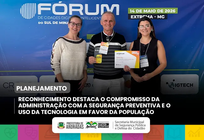 Andradas recebe reconhecimento regional pelo Botão do Pânico nas escolas